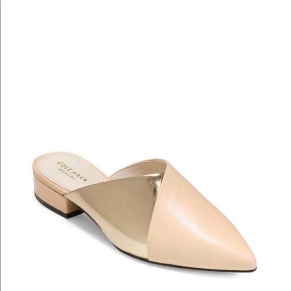 Cole Haan Pink Gold Metallic Mule Women 6